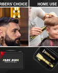FADEKING® Professional Hair Clippers for Men - Cordless Hair Clippers, LCD Display Barber Clippers for Hair Cutting & Mens Grooming with Travel Case (Gold+Bronze)