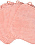 Makeup Remover Cloths for Face, Eye, Lips - Reusable Makeup Remover Pads Soft Microfiber Facial Cleansing Cloths 8 x 8 inch 6 Pack (Coral)