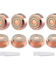 tuokiy Generation 2 Replacement Head for Flawelss Facial Hair Remover, Double Halo Gen 2 Replacement Blades,18K Rose Gold Plated Blades,8 Count