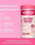 Supergut GLP1 Daily Support - Raspberry Lemon - High Fiber GLP-1 Supplement Powder for Women & Men - Sugar-Free Drink Mix for Gut Health & Digestive Support (18 Servings)