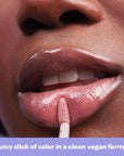 Kosas Wet Lip Oil Gloss - Hydrating Lip Plumping Treatment with Hyaluronic Acid & Peptides, Non-Sticky Finish (Unbuttoned)