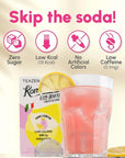 TEAZEN Sicilia Lemon Kombucha Tea, Hydration Drink Mix, Sugar Free, Live Probiotics & Prebiotics, 10 Sticks, 1.76oz