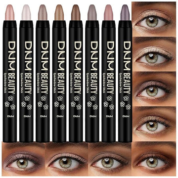 Kaely 8Pcs Cream Eyeshadow Stick Set for Older Women, Champagne Pearl Taupe Bronze Cocoa Stone Putty Smoky Amethyst, Matte Shimmer Eyeliner Pencil Eye Shadow Sticks Palette Makeup, sombras para ojos