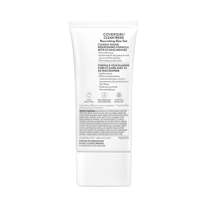 COVERGIRL, Clean Fresh Skin Milk Foundation, Light, 1 Fl Oz (Pack of 1)