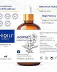 HIQILI Jasmine Essential Oil, Pure & Natural Jasmine Oil for Diffuser, Perfume, Shampoo, Aromatherapy