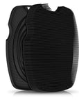 Zinc Infused Silicone Body Scrubber for Shower,Food-Grade Handheld Cleansing Skin Brush, Gentle Exfoliating and Lather Well - Black
