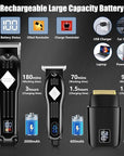 SUNNOW Hair Clippers for Men, Beard Trimmer & Hair Trimmer & Electric Foil Shavers Razor Kit, Hair Cut Machines Men's Beard Grooming Kit for Home, Barber(Black)