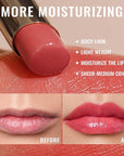 Oulac Moisturizing Shine Lipstick For Women Christmas Set 2PCS, 2 in 1 Tinted Lip Balm for Winter, Hydrated Juicy and Glossy Lip Color for Dry, Cracked and Chapped Lips, Vegan [04+12]