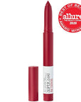 Maybelline Super Stay Ink Crayon Lipstick Makeup, Precision Tip Matte Lip Crayon with Built-in Sharpener, Longwear Up To 8Hrs, Own Your Empire, Blue Red, 1 Count