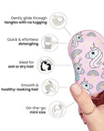 Tangle Teezer Original Detangler Brush, Dry & Wet Travel Size Mini Hair Brush, for Kids & All Hair Types, Unicorn Magic