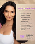 Hair Thickening Serum - Hair Density Serum Builder for Women Made in USA 30ml - Clinically Proven Scalp Treatment Non-Greasy - Biotin Argan & Pea Peptides - Thinning, Fine or Damaged Hair Growth Serum