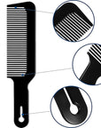 Boao 3 Pieces Barber Combs Flat Top Clipper Combs Hair Cutting for Flat Top and Clipper Cuts(Black)