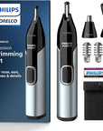 Philips Norelco Nose Trimmer 5000 for Nose, Ears, Eyebrows Trimming Kit, NT5600/62