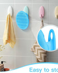 INNERNEED Food-Grade Soft Silicone Body Cleansing Brush Shower Scrubber, Gentle Exfoliating and Massage for All Kinds of Skin (Blue)