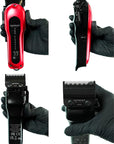 Supreme Trimmer Pro Clipper All Metal w/Fade Blade | 300 Min Run Time Professional Clipper Set, Cordless Beard Trimmer | STC5030 Red
