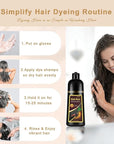 Dark Coffee Hair Dye Shampoo, Hair Color Shampoo for Gray Hair, Brown Hair Dye, Brown Hair Shampoo, Champu Para Canas, Long Lasting Natural Color, Easy to Use, 16.90 Fl Oz