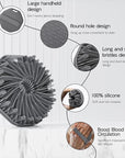 Silicone Body Scrubber, Exfoliating Body Wash Scrubbers Exfoliator, Shower Body Brush for Effective Showering Exfoliation and Gentle Massage (Gray)
