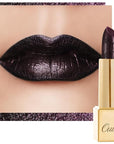 Oulac Metallic Black Lipstick for Women, High-Impact Lipcolor with Moisturizing Creamy Formula, Vegan & Cruelty-Free, Full-Coverage Matte Lipstick, Midnight Mirage (21)