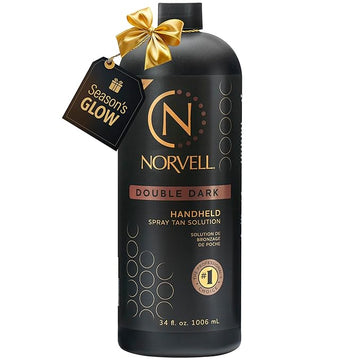 Norvell Premium Spray Tan Solution Double Dark 34 fl oz – Professional Sunless Tanning Formula for Deep Rich Bronze, Streak-Free, Fast-Drying, Long-Lasting Sunless Color