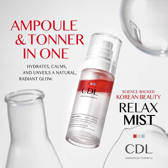 Glowing Face Toner+Ampoule, Face Spray Hydrating Mist, Moisturization & Nourishment for Senstivie Dry Skin, Panthenol, Dragon Blood, Korean Skin Care, K Beauty(1.70 fl.oz)