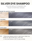 Fvquhvo Silver Gray Hair Dye Shampoo, Hair Color Shampoo for Women Men, Silver Hair Shampoo, Champu Para Canas, Works in Minutes, Long Lasting Natural Color, Easy to Use, 16.90 Fl Oz
