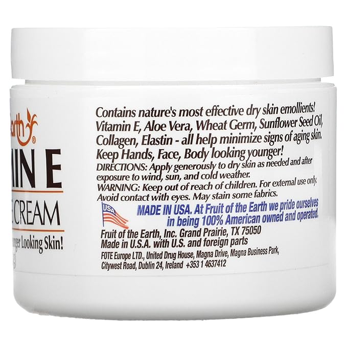 Fruit Of The Earth Bogo Cream Vitamin-E 4 Ounce Jar (113g)