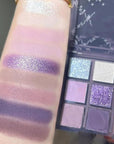 Purple Pink Eyeshadow Eye Shadow Palette Makeup,Violet Lavender Eyeshadow Palette Make Up Highly Pigmented Waterproof Mauve Bright Purple Pink Sparkling Eye Shadow, Long Lasting