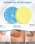Upgraded Version Silicone Body Scrubber,Double-Sided Design Body Brush Silicone Body Scrubber Exfoliating Body Brushes for Suitable showering all skin types,Environmentally friendly silicone loofah