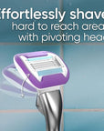 Gillette Venus Deluxe Smooth Platinum Razors for Women, 1 Venus Razor, 2 Razor Blade Refills, Metal Handle with Anti-Slip Grip