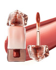 Mistine Lip Gloss Thai latte Long Lasting Lip Glaze Non-sticky Lip Tint Gloss with 1% Peptide Glossy Finish G02 Coral Ice Drop 0.1oz 1 Count