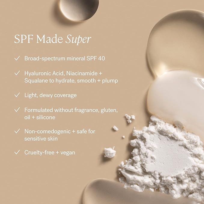 ILIA - Super Serum Skin Tint SPF 40 | Non-Comedogenic, Vegan, LIghtweight to Help Against Blue Light, + Pollution while Hydrating, Smoothing, + Refining (Ora ST6, 1 fl oz | 30 ml)