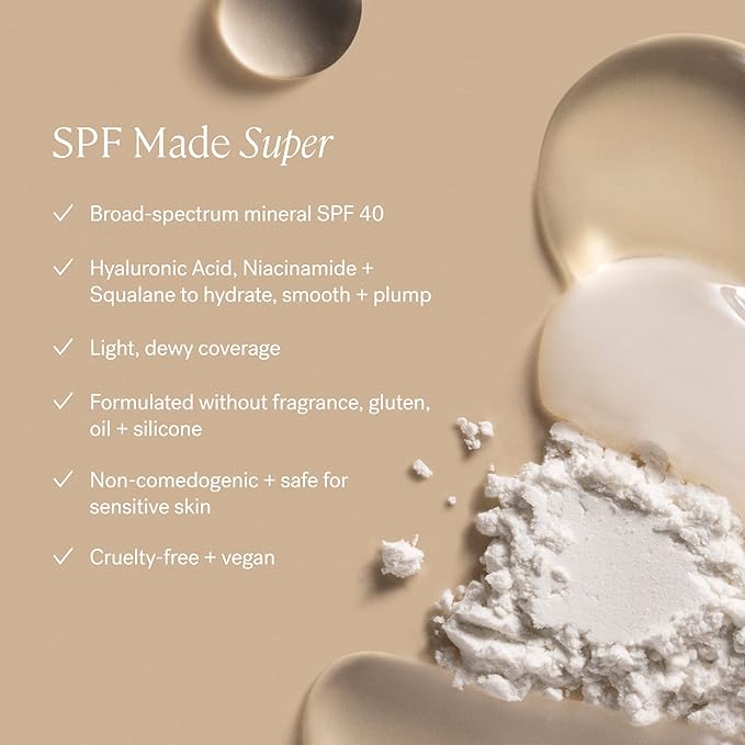 ILIA - Super Serum Skin Tint SPF 40 | Non-Comedogenic, Vegan, Lightweight to Help Against Blue Light, + Pollution while Hydrating, Smoothing, + Refining (Paloma ST9, 1 fl oz | 30 ml)