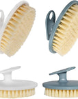 INNERNEED PP Shower Brush Body Exfoliating Scrubber, for Deep Clean Body Wash, Cellulite Treatment, Lymphatic Drainage and Blood Circulation Improvement (Pack of 4)