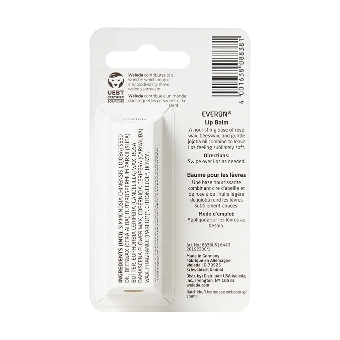 Weleda Everon Lip Balm, Soin Des Levres - 0.17 Oz, White