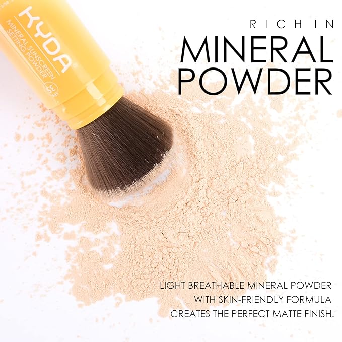KYDA 2 Pcs Mineral Sunscreen Setting Powder, SPF Ownest Beauty