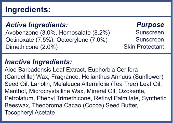 Dermatone Lips and Face Stick Stocking Stuffer | Advanced Skin Protection | SPF30, Moisturizing | Sooth & Replenish | Big Spot Stick 0.5oz