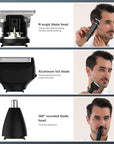 RESUXI Hair Clippers for Men T-Blade Trimmer Electric Shaver Razor Nose Hair Trimmer Set,Beard Grooming Kit 3 in 1 for Nose Ear Body Face Mustache,Father Gifts for Him