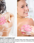 INNERNEED Soft Silicone Body Cleansing Brush Shower Scrubber, Gentle Exfoliating and Massage for All Kinds of Skin (Pink)