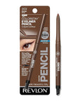 Revlon ColorStay Pencil Waterproof Eyeliner, Smudge-Proof, Eye Makeup with Built-In Sharpener, Packaging May Vary, 203 Brown, 0.01 oz