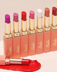 Oulac Moisture Mauve Pink Lip Gloss - 2 in 1 Shimmer Lipstick & Lip Balm, Long Lasting Hydrating, Juicy & Glossy finish, Smooth for Dry, Cracked and Chapped Lips, Vegan 2.2g/0.07oz (S04)