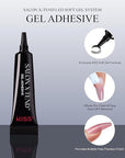 KISS Salon X-tend, Press-On Nails, Nail glue included, 'Trustfall', Beige, Long Size, Coffin Shape, Includes 30 Nails, 5Ml Led Soft Gel Adhesive, 1 Manicure Stick, 1 New Mini File, New Prep Pad