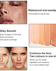6 Colors Cream Contour Stick Makeup Kit, Primer Face Highlighter Contouring for Beginners, Highlight and Contour Kit, Cream Concealer Makeup Blush Stick, Primer Face Corrector (SET B)