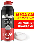 Gillette Foamy Classic Shave Foam for Men, Protection Against Shaving Irritation, Quick and Smooth Shave, shaving cream, 14.9 Oz