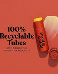 Poppy & Pout Blood Orange Mint Jumbo Lip Balm | All Natural Lip Balms & Moisturizers | Hydrates with Beeswax, Vitamin E, Organic Coconut Oil | Cruelty-Free | Lip Balm in Recyclable Cardboard Tube