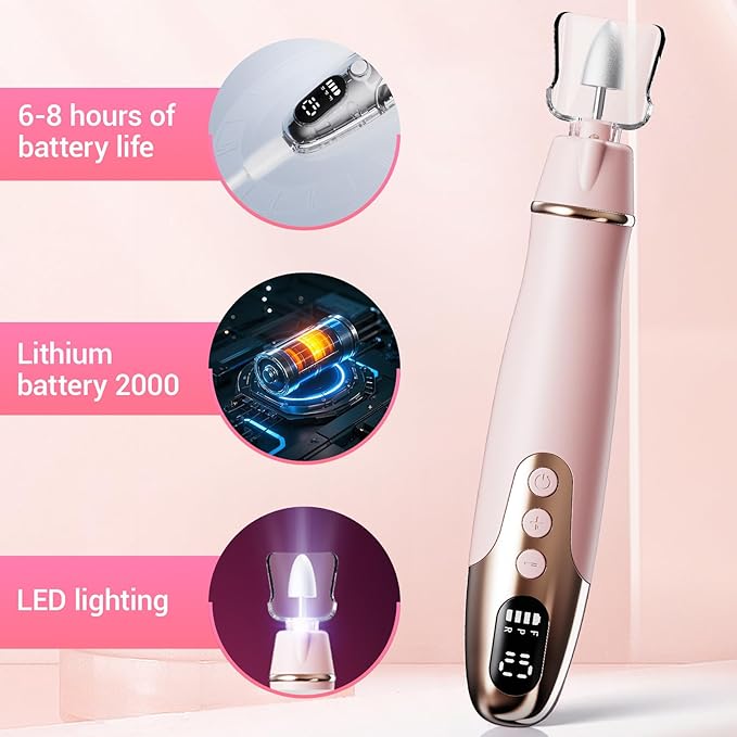 Aleanu Professional Manicure Pedicure Kit - 10 Speeds Cordless Nail Drill丨Rechargeable Pedicure Tools for feet, Nail Drill for Thick Nail Toenail Cuticle Women Men Baby Pets(Pink)