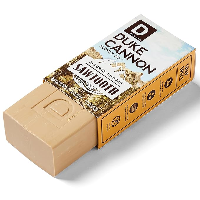 Duke Cannon Big Brick of Soap for Men - Sawtooth, Alpine Air and Cedarwood Scent, 10 oz (Pack of 3)