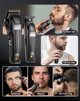 Professional Hair Clippers Set for Men - Afloia Premium Haircut Clipper&Trimmer Kit with High Torque Brushless Motor & DLC Coated Detachable Blade& Charging Stand, Gifts for Men Husband Dad