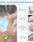 Upgraded Version Silicone Body Scrubber,Double-Sided Design Body Brush Silicone Body Scrubber Exfoliating Body Brushes for Suitable showering all skin types,Environmentally friendly silicone loofah