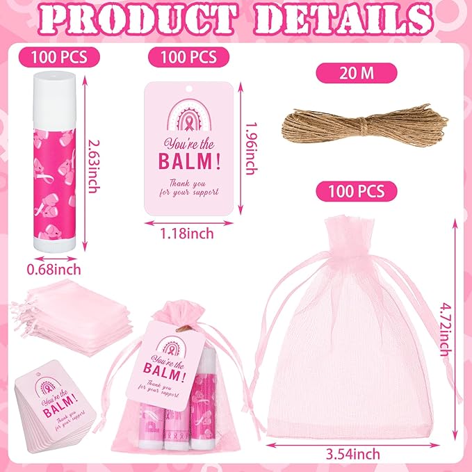 100 Set Pink Ribbon Breast Cancer Campaigns