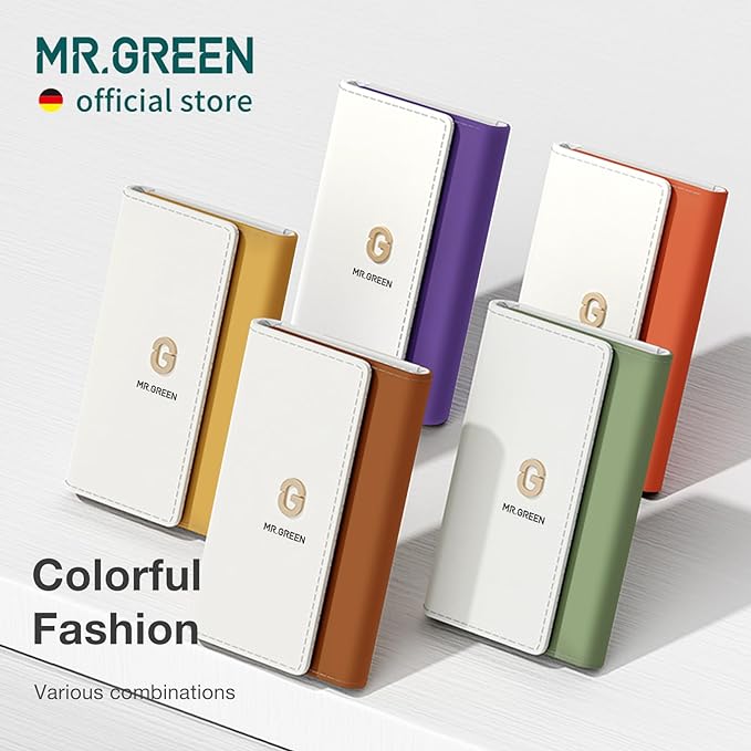 MR.GREEN Colorful Manicure Set Practical Pedicure Kits Nail Clippers Personal Care Tools Facial Hair Scissors with Fashion Case (Mr-6681 Green)